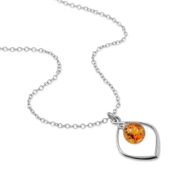 Histoire d'Or Collier Iva Argent Blanc Ambre Discount