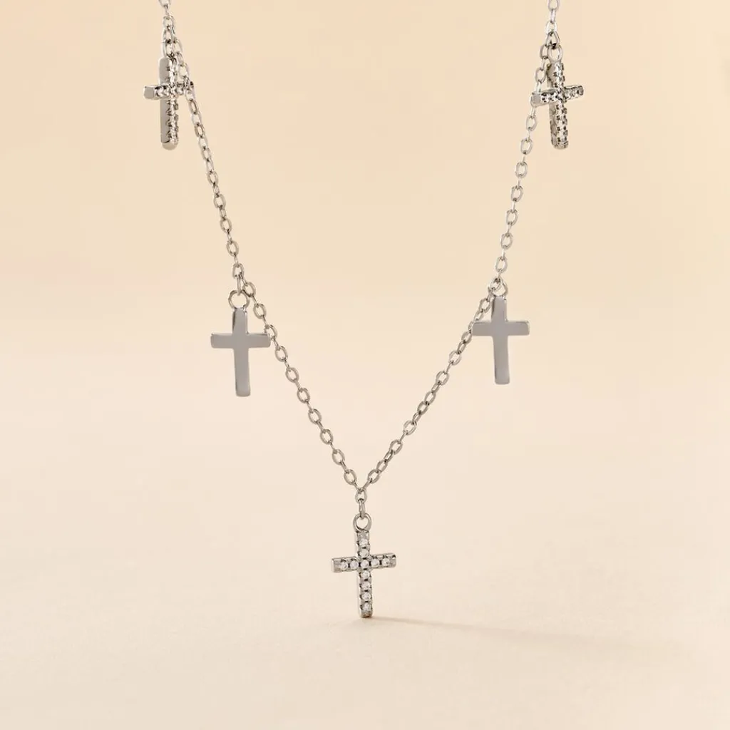 Histoire d'Or Collier Ivah Argent Blanc Oxyde De Zirconium Discount