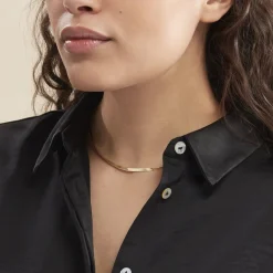 Histoire d'Or Collier Ivria Maille Heringbone Or Jaune Outlet