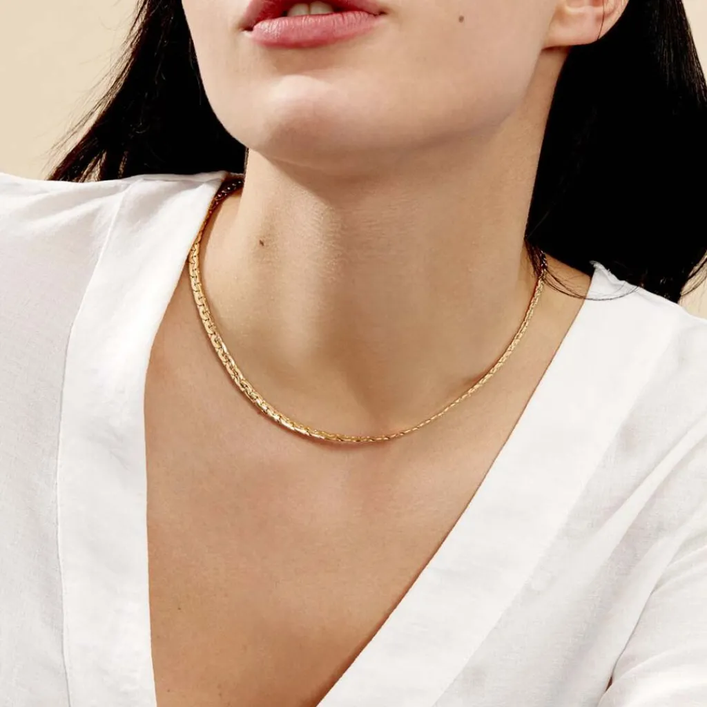 Histoire d'Or Collier Ivy Maille Haricot or jaune Clearance