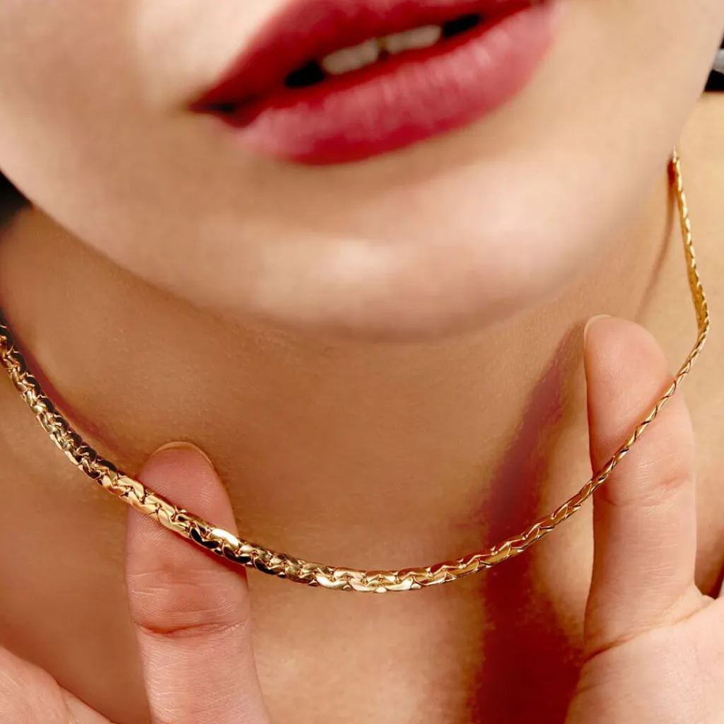 Histoire d'Or Collier Ivy Maille Haricot or jaune Clearance