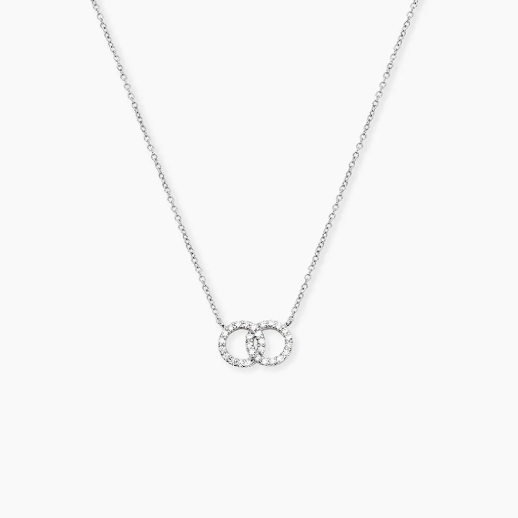 Histoire d'Or Collier Iwa Argent Blanc Oxyde De Zirconium Outlet