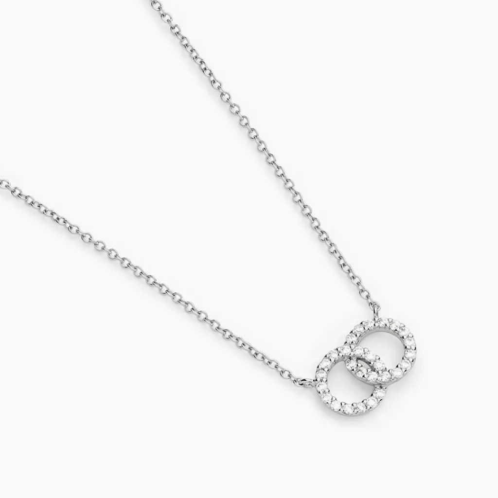 Histoire d'Or Collier Iwa Argent Blanc Oxyde De Zirconium Outlet
