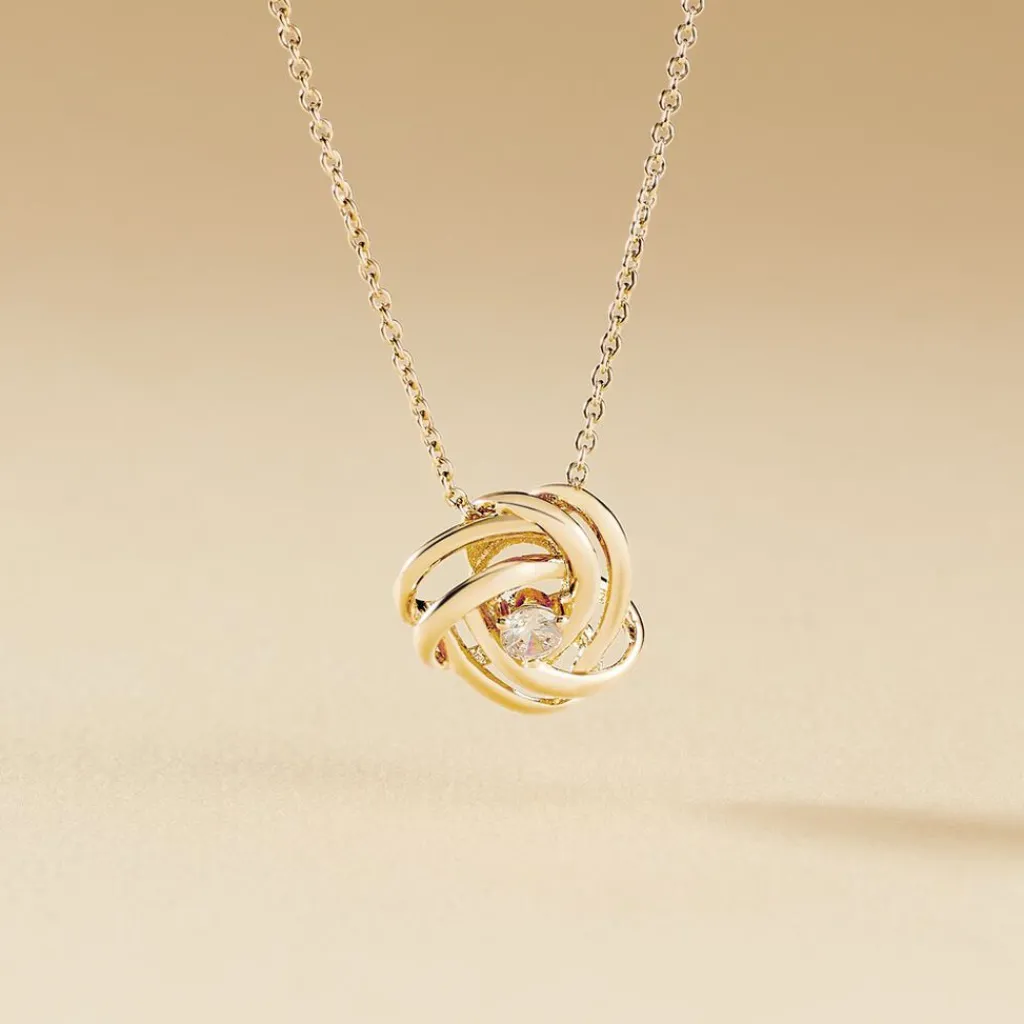 Histoire d'Or Collier Iwaki Plaqué Or Jaune Oxyde De Zirconium Sale