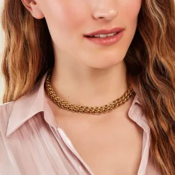 Histoire d'Or Collier Jackie Acier Jaune Sale