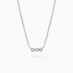 Histoire d'Or Collier Janys Argent Blanc Oxyde De Zirconium New