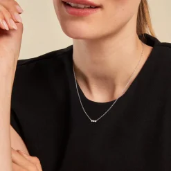 Histoire d'Or Collier Janys Argent Blanc Oxyde De Zirconium New