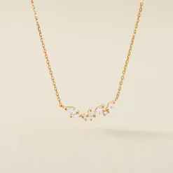 Histoire d'Or Collier Jardins D'hiver Plaqué Or Jaune Oxyde De Zirconium Sale