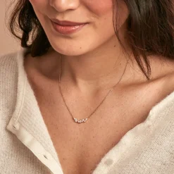 Histoire d'Or Collier Jardins D'hiver Plaqué Or Jaune Oxyde De Zirconium Sale