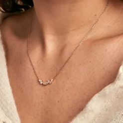 Histoire d'Or Collier Jardins D'hiver Plaqué Or Jaune Oxyde De Zirconium Sale