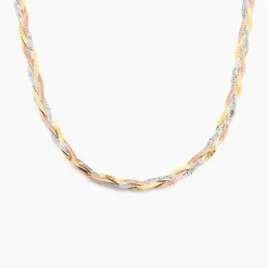 Histoire d'Or Collier Jasmin Tresse Or Tricolore Hot