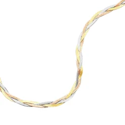 Histoire d'Or Collier Jasmin Tresse Or Tricolore Hot