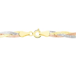 Histoire d'Or Collier Jasmin Tresse Or Tricolore Hot