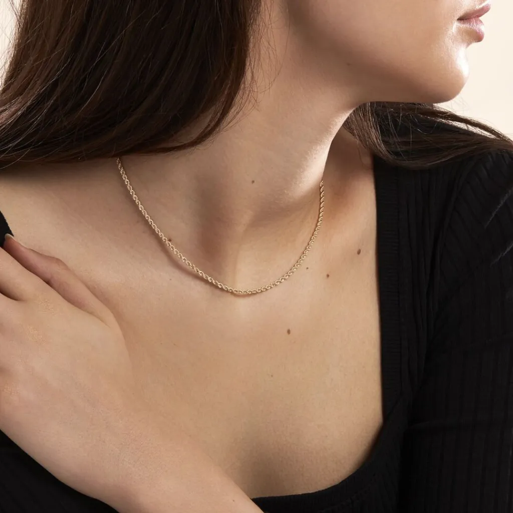 Histoire d'Or Collier Jerry Maille Corde or jaune Hot
