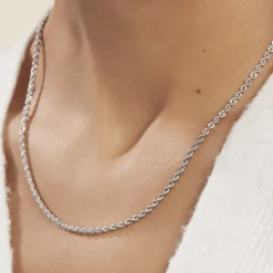 Histoire d'Or Collier Jerry Maille Corde Or Blanc Sale