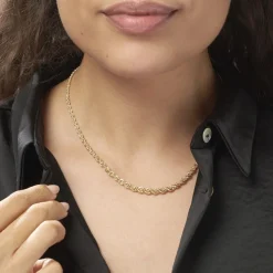 Histoire d'Or Collier Jerry Maille Corde Or Jaune Hot