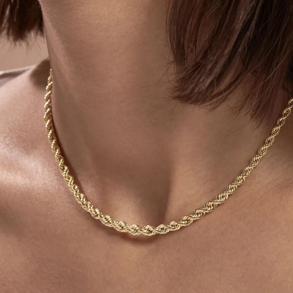 Histoire d'Or Collier Jerry Maille Corde Or Jaune Discount