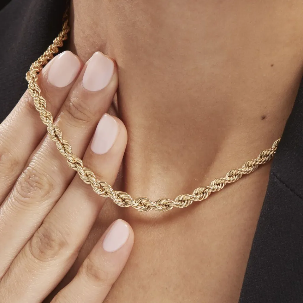 Histoire d'Or Collier Jerry Maille Corde Or Jaune New