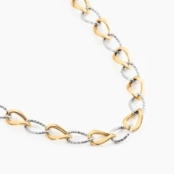 Histoire d'Or Collier Joice Maille Alternée Et Godronne or bicolore Clearance