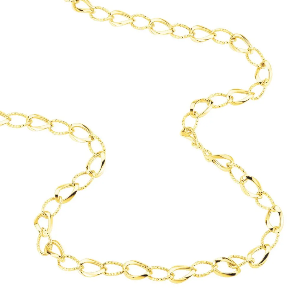 Histoire d'Or Collier Joice Maille Alternée Et Godronne Or Jaune New
