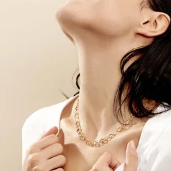 Histoire d'Or Collier Joice Maille Alternée Et Godronne or jaune New