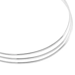 Histoire d'Or Collier Jonc Adel Acier Blanc Best