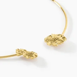 Histoire d'Or Collier Jonc Dyonis Acier Jaune Sale