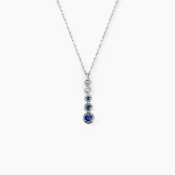 Histoire d'Or Collier Josephine Et Diamant or blanc saphir Clearance