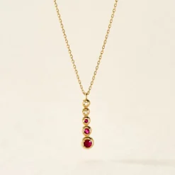 Histoire d'Or Collier Josephine or jaune rubis