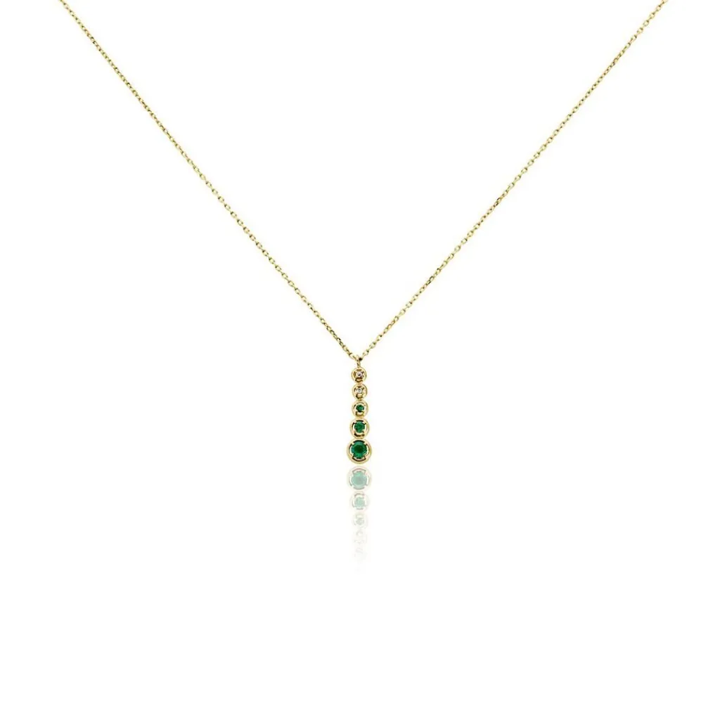 Histoire d'Or Collier Josephine Or Jaune Emeraude or jaune émeraude