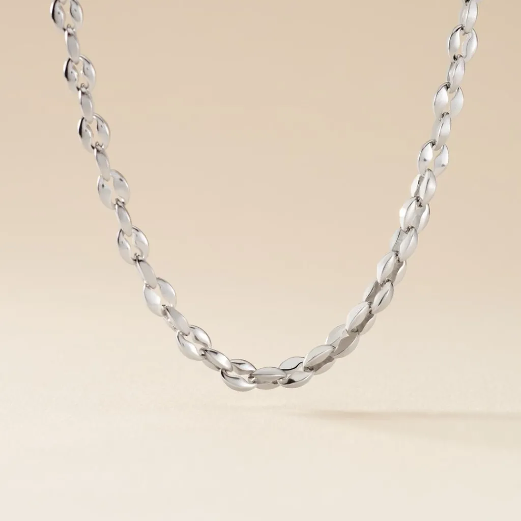 JOURDAN Collier Homme Mikeno Acier Blanc