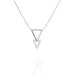 Histoire d'Or Collier Joy or blanc diamant