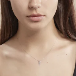 Histoire d'Or Collier Joy or blanc diamant