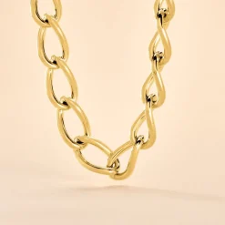 Histoire d'Or Collier Justinien Acier Doré