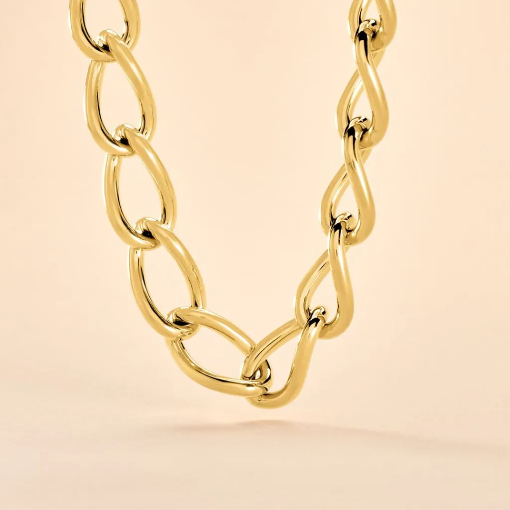 Histoire d'Or Collier Justinien Acier Doré