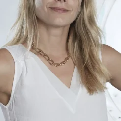 Histoire d'Or Collier Justinien Acier Doré