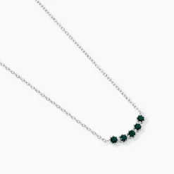 Histoire d'Or Collier Karrie Argent Blanc Oxyde De Zirconium argent blanc oxyde vert Discount