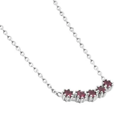 Histoire d'Or Collier Karrie Argent Blanc Oxyde De Zirconium argent blanc oxyde rouge Hot