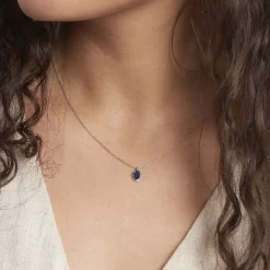 Histoire d'Or Collier Kriska Or Blanc Saphir Et Diamant Online