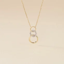Histoire d'Or Collier Kristeen Or Bicolore Diamant Blanc Hot