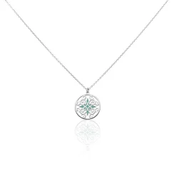 Histoire d'Or Collier Krysia Argent Blanc Email Turquoise Sale