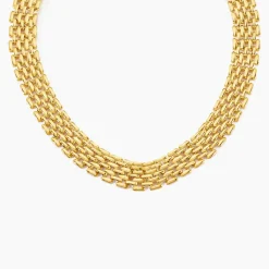 Histoire d'Or Collier Lady Code Acier Jaune Hot