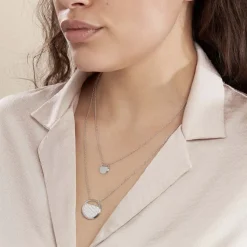 LAETIZIA Collier Clara Argent Blanc Oxyde De Zirconium New