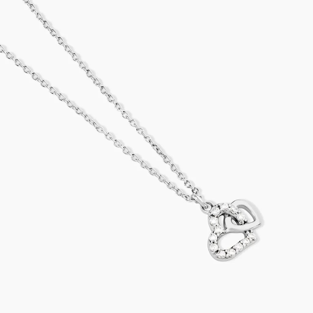 Histoire d'Or Collier Laugane Argent Blanc Oxyde De Zirconium Discount