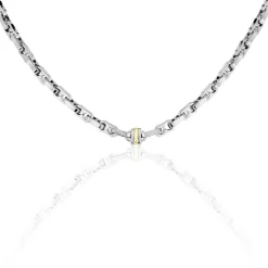 JOURDAN Collier Laura-lyneae Or Acier Bicolore Outlet