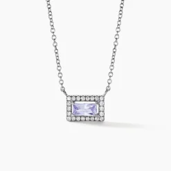 Histoire d'Or Collier Laurine Argent Blanc Oxyde De Zirconium argent blanc oxyde violet Clearance