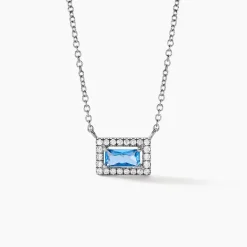 Histoire d'Or Collier Laurine Argent Blanc Oxyde De Zirconium argent blanc oxyde bleu sky Discount