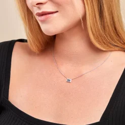 Histoire d'Or Collier Laurine Argent Blanc Oxyde De Zirconium argent blanc oxyde bleu sky Discount