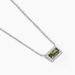 Histoire d'Or Collier Laurine Argent Blanc Oxyde De Zirconium argent blanc oxyde vert Discount
