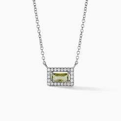 Histoire d'Or Collier Laurine Argent Blanc Oxyde De Zirconium argent blanc oxyde vert Discount